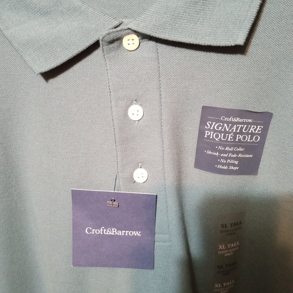 NWT Croft & Barrow Easy Care Men's sz XL Tall Polo - Picture 4 of 7